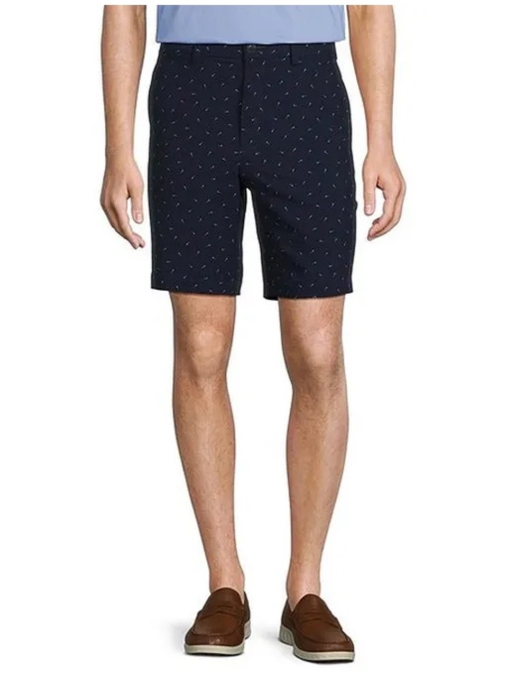 ROUNDTREE & YORKE   Men's Navy Micro-Pattern Casual Shorts Size 34